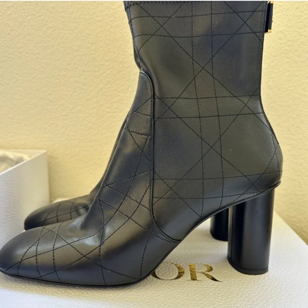 DIOR D-Shadow Heeled Ankle Boot shoes black new women size 40 us 10 - Picture 5 of 5